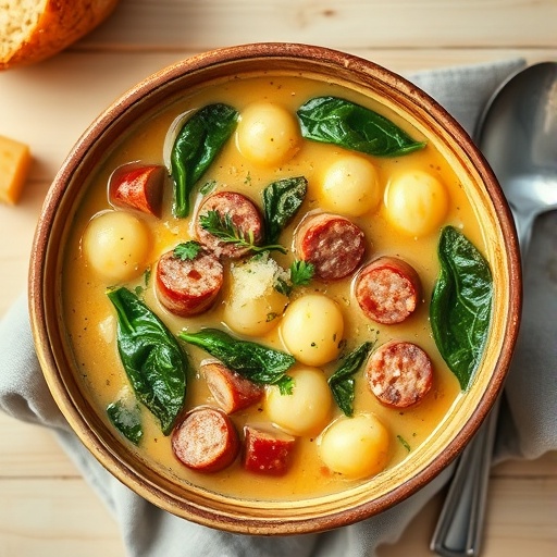 Hearty Creamy Italian Sausage Gnocchi Soup: A Comforting One-Pot Meal