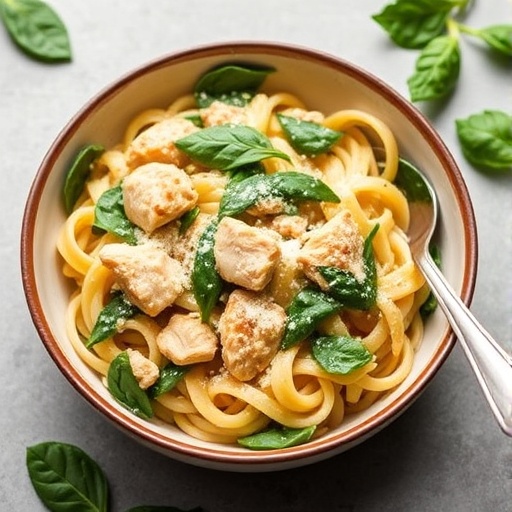High Protein Chicken Pasta Bowl