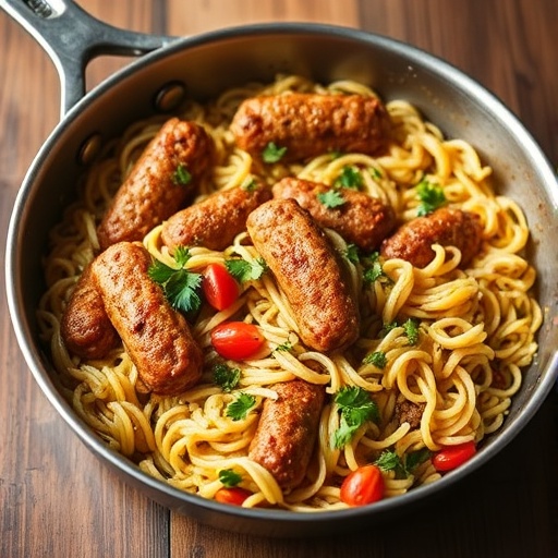 Orzo Sausage Skillet Dinner