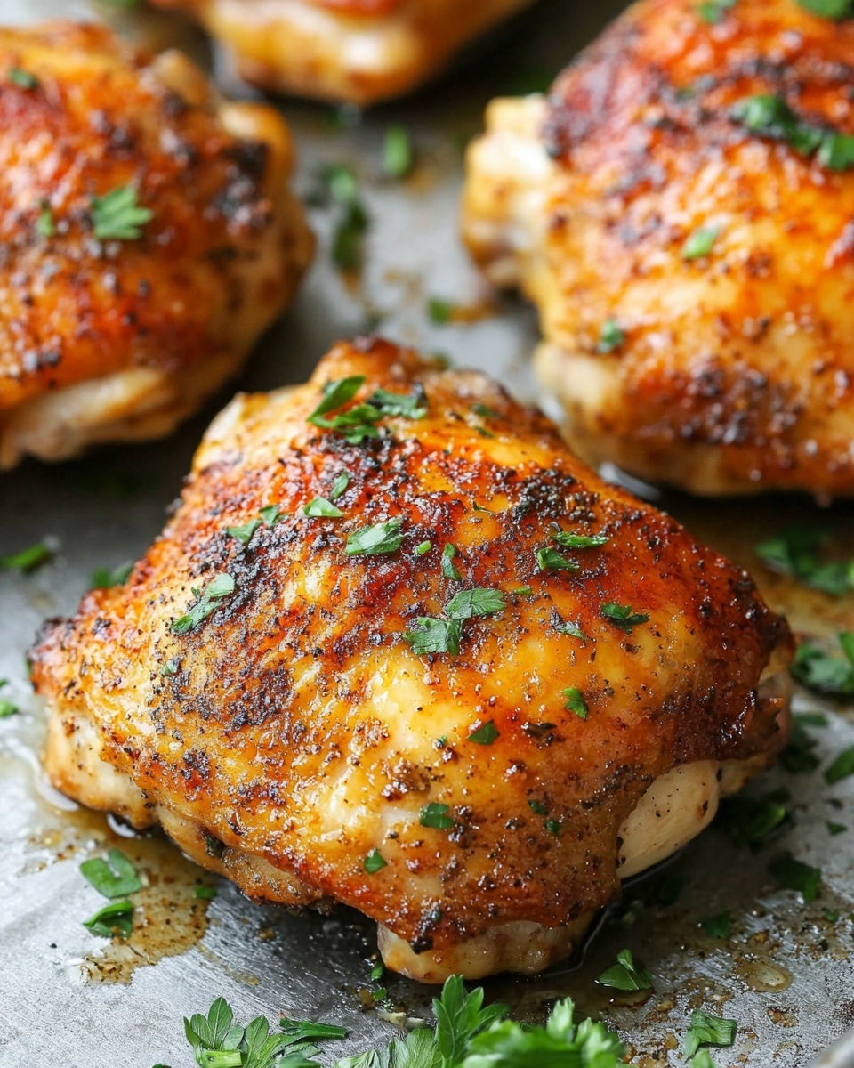 Perfectly Crispy & Juicy Oven Baked Chicken Thighs Recipe for Easy Weeknights