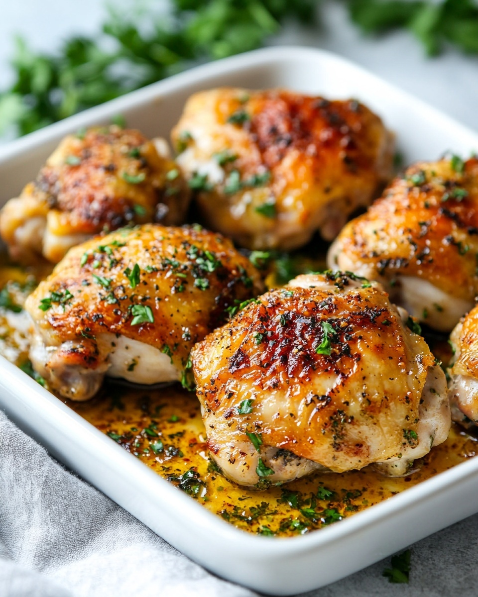 Perfectly Crispy & Juicy Oven Baked Chicken Thighs Recipe for Easy Weeknights