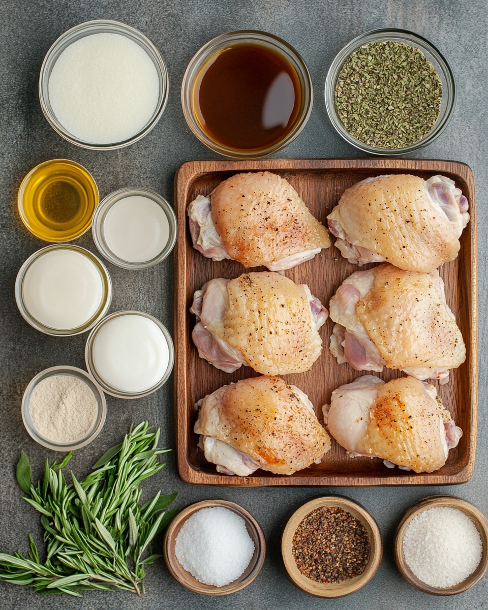 Ingrediant Of Perfectly Crispy Juicy Oven Baked Chicken Thighs Recipe for Easy Weeknights