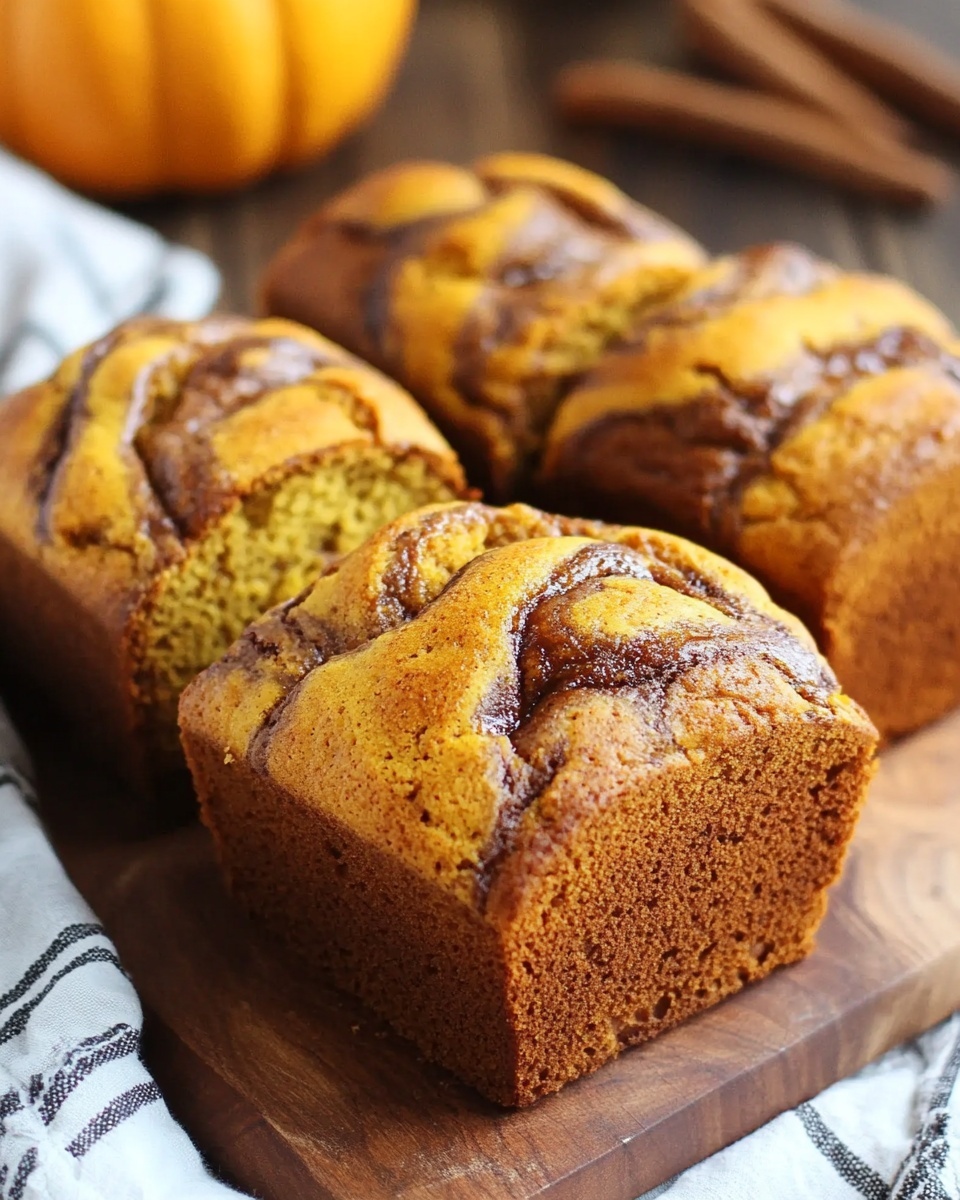 Cinnamon Swirl Pumpkin Bread Mini Loaves