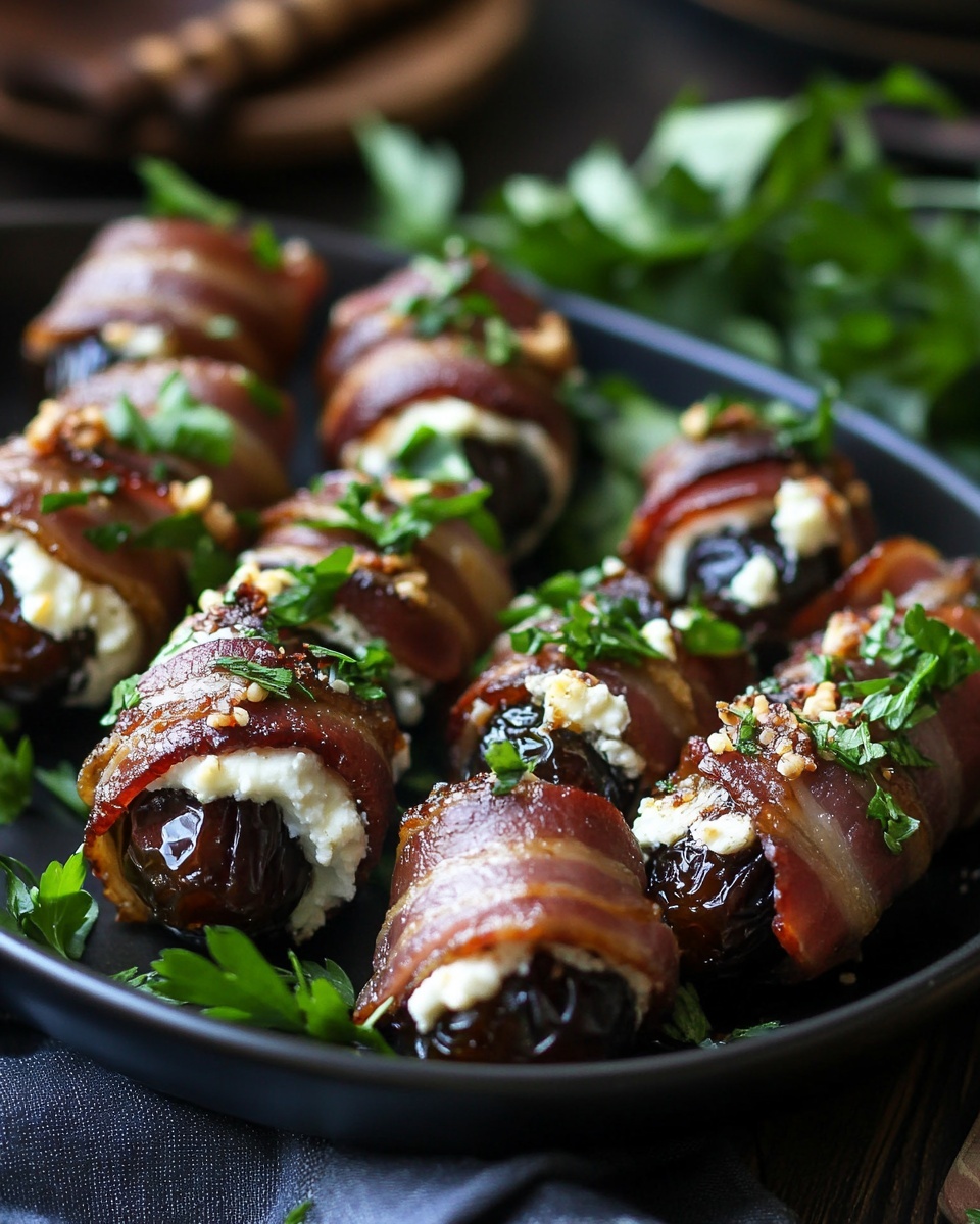 Gourmet Bacon-Wrapped Dates with Goat Cheese &amp; Honey | Easy Appetizer Recipe