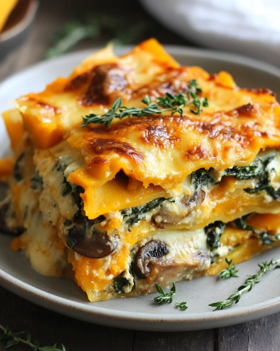 Healthy Butternut Squash &amp; Spinach Mushroom Lasagna – ‘Invisible’ Veggies!