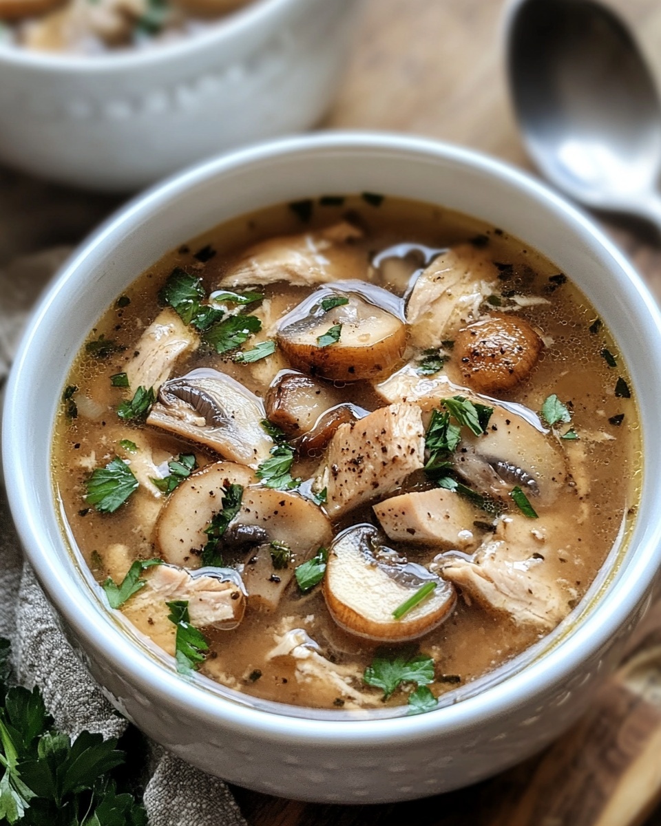 Healthy Chicken Mushroom Soup Recipe: Easy Clean Eating &amp; Meal Prep Idea