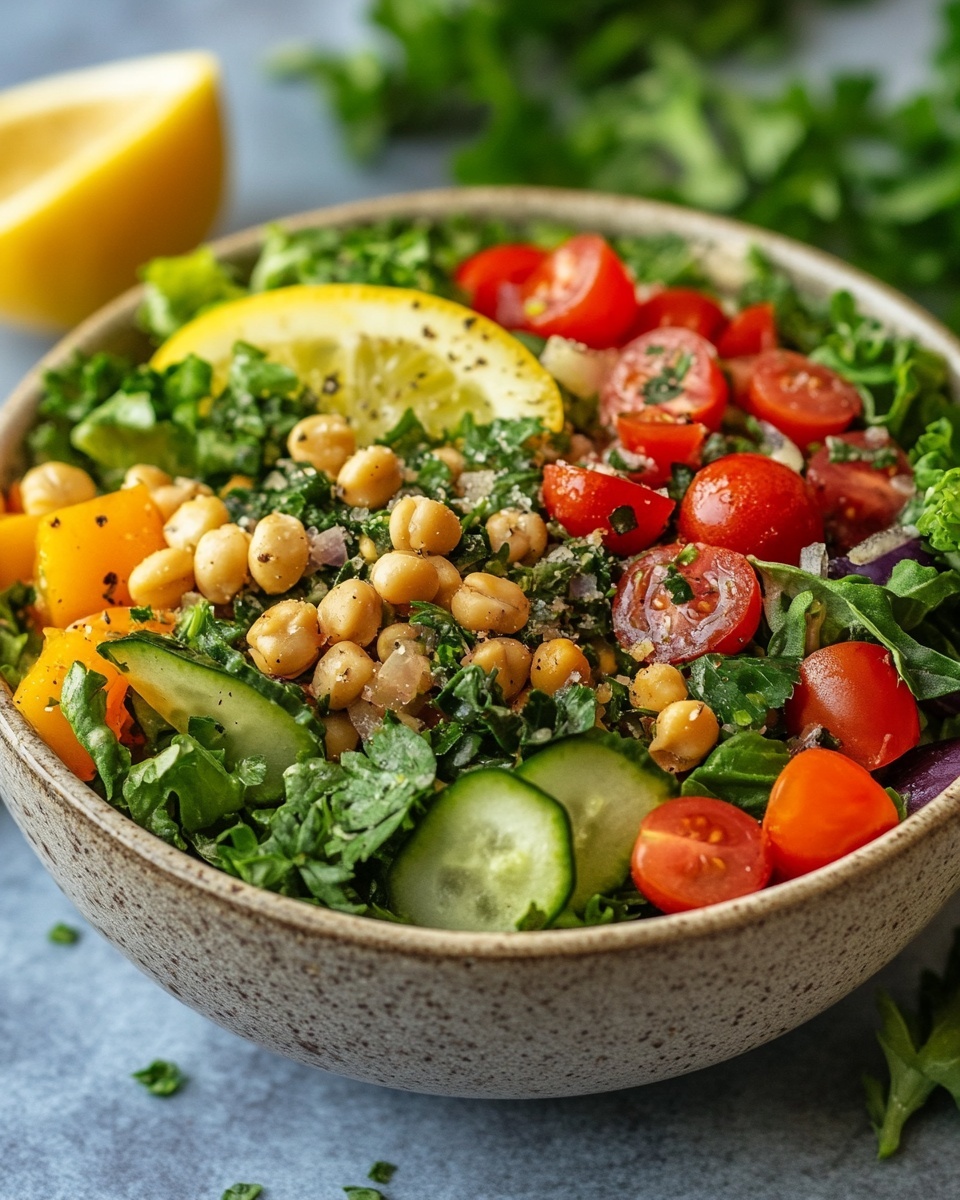 Healthy &amp; Quick Lemon Herb Crunch Salad – Vegan Lunch Recipe