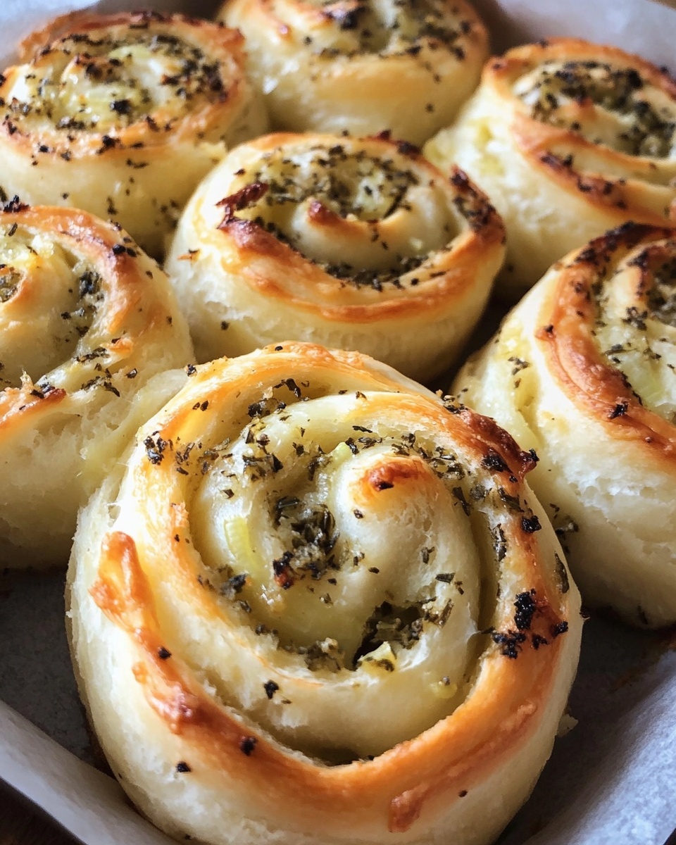 Herb &amp; Garlic Swirl Rolls