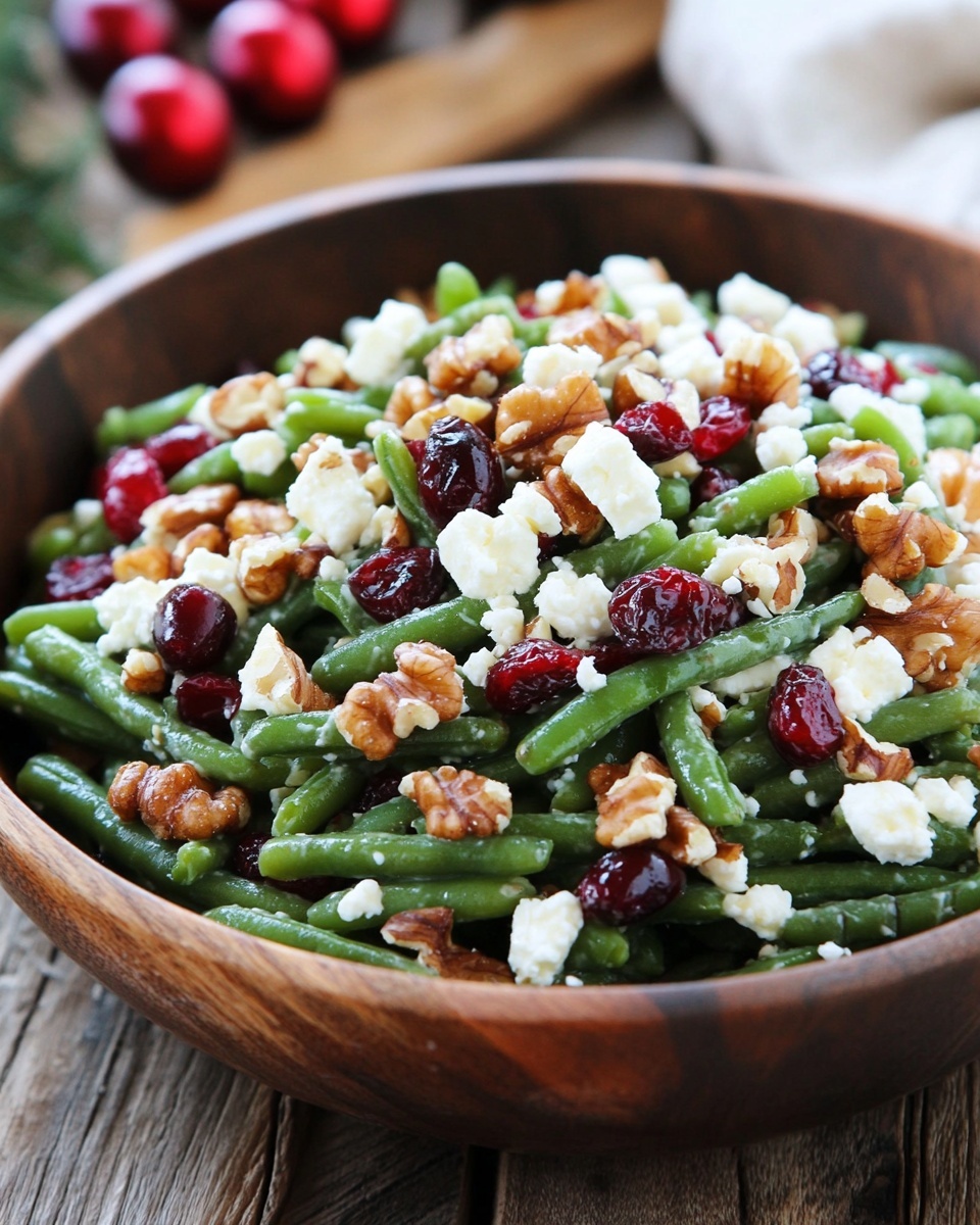 Holiday Green Bean Salad: Feta, Cranberry &amp; Walnut Recipe