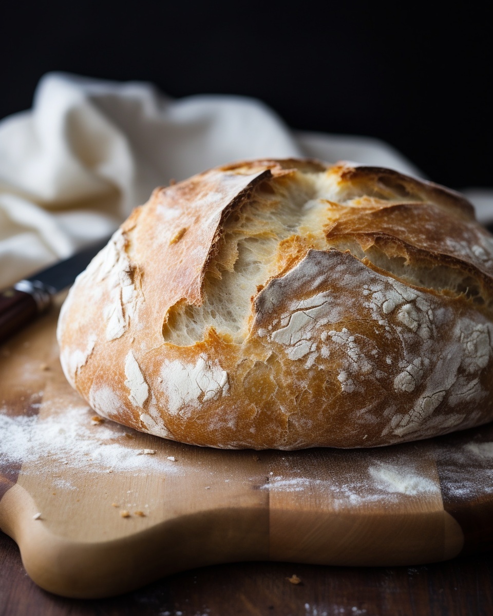 No-Knead Artisan Bread Recipe with Just 4 Ingredients
