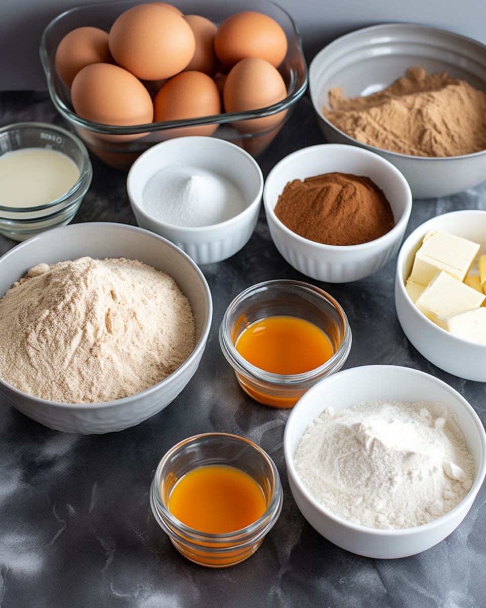 Ingredients for Cinnamon Swirl Pumpkin Bread Mini Loaves
