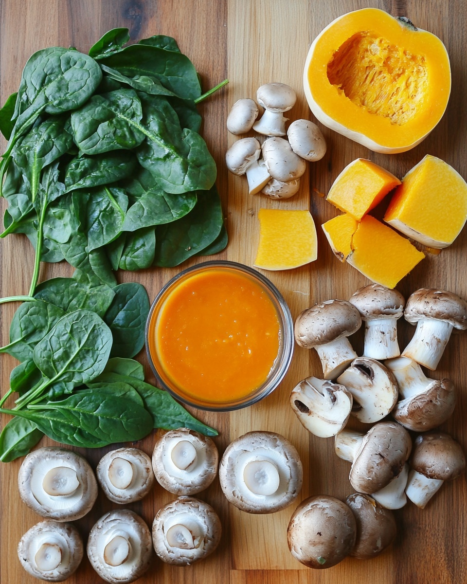 Ingrediant Of Healthy Butternut Squash Spinach Mushroom Lasagna Invisible Veggies