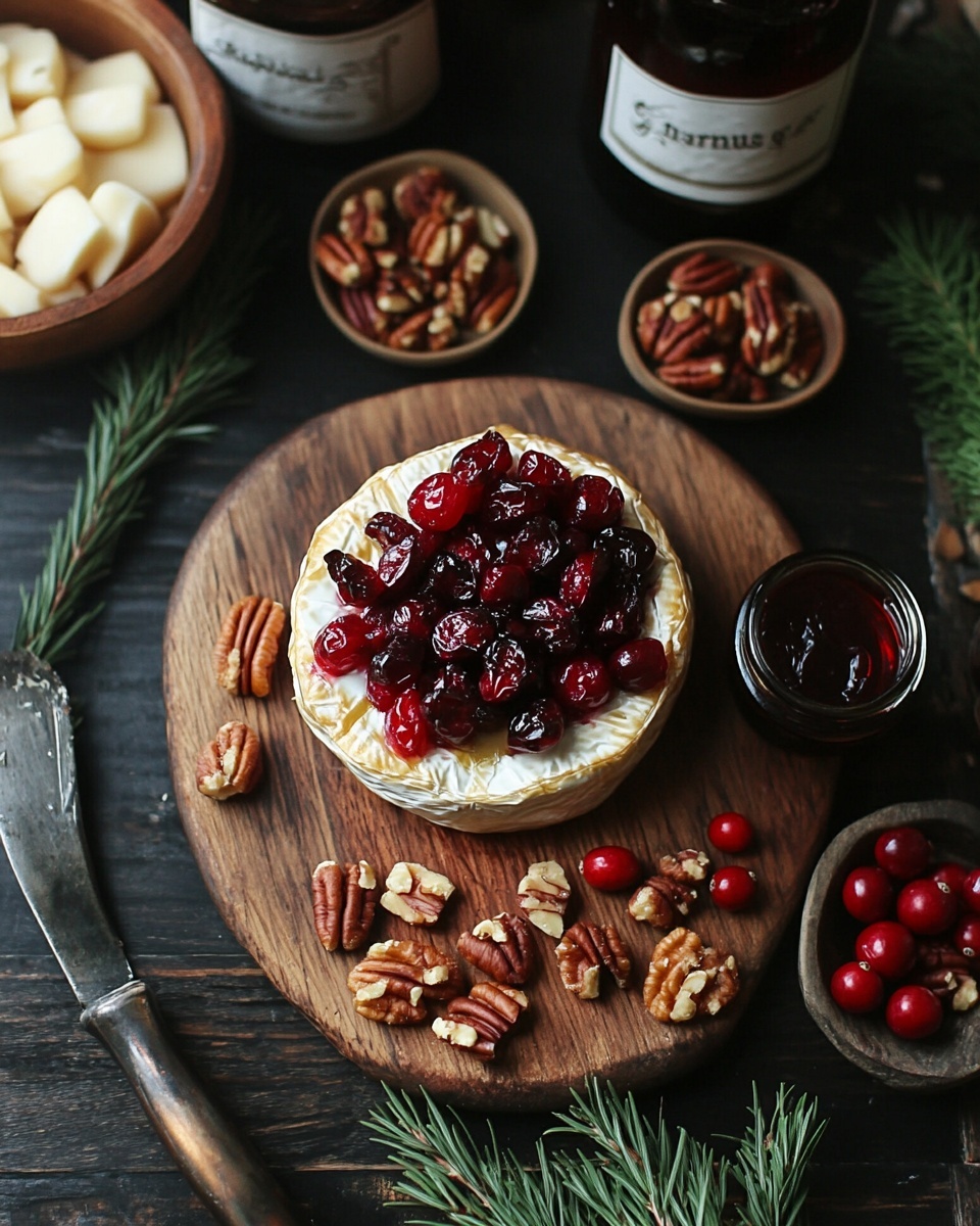 Ingredients for Holiday Baked Brie with Cranberry and Pecan