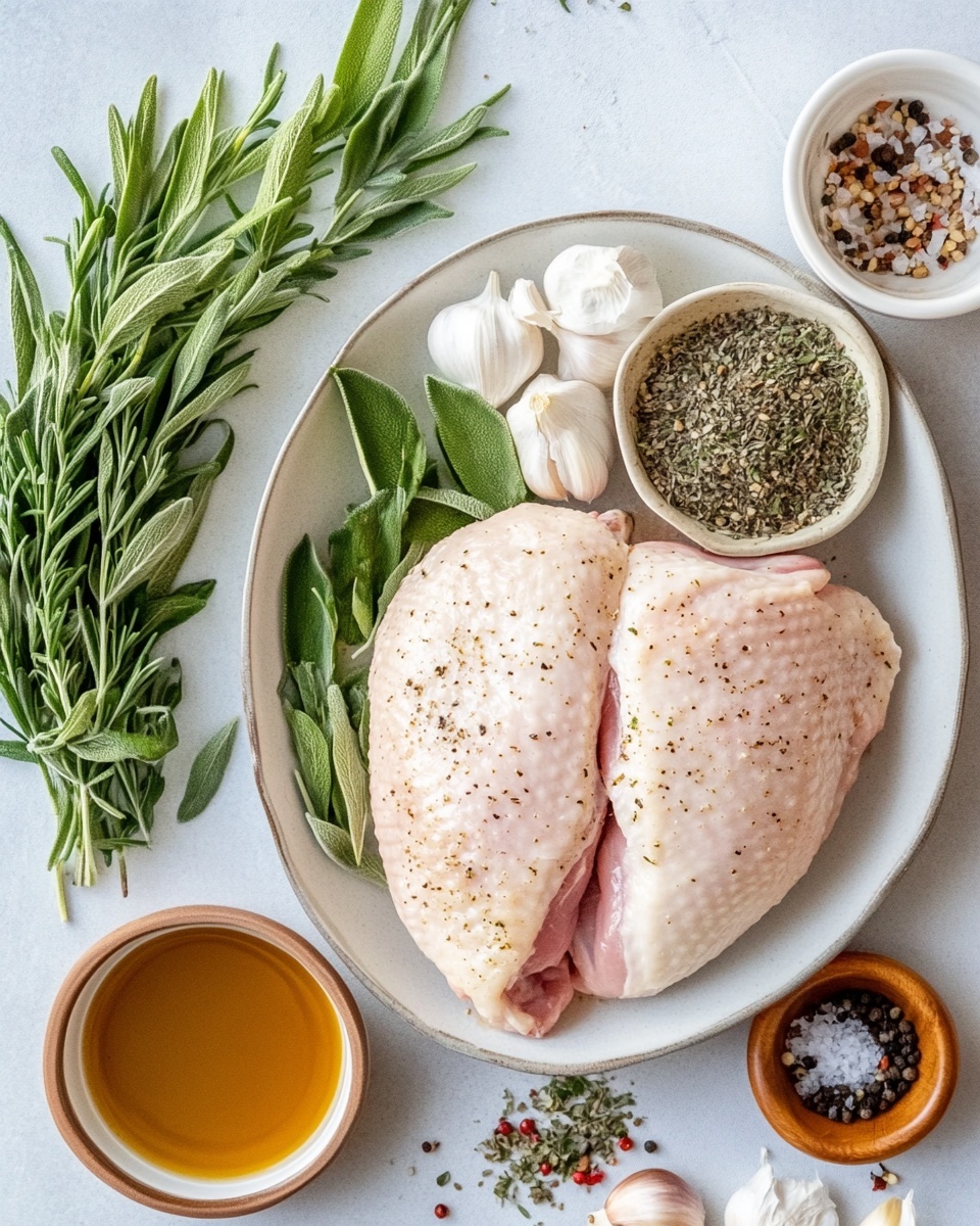 Ingredients for Juicy Herb Garlic Turkey Breast