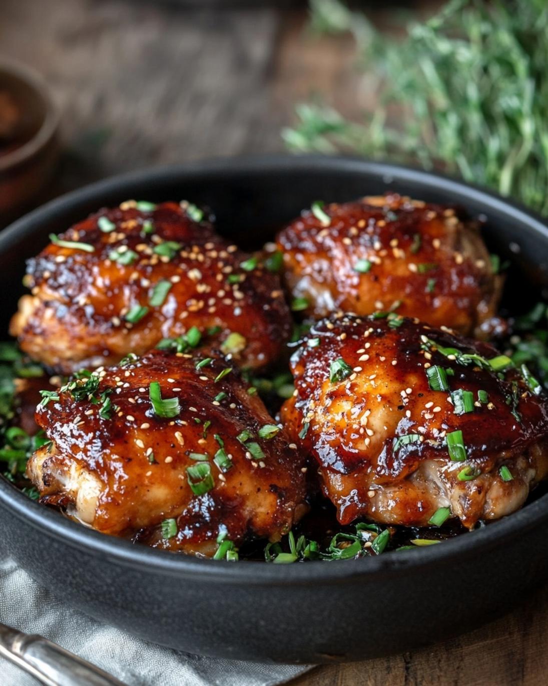 Crispy Caramelized BBQ Chicken Thighs Recipe 1