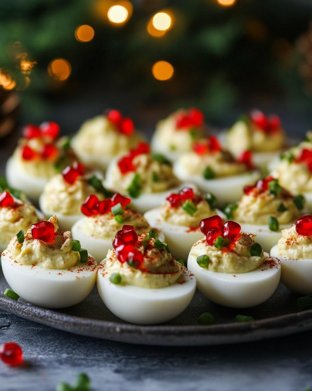 Festive Christmas Deviled Eggs Recipe 3 Festive Christmas Deviled Eggs Recipe 1