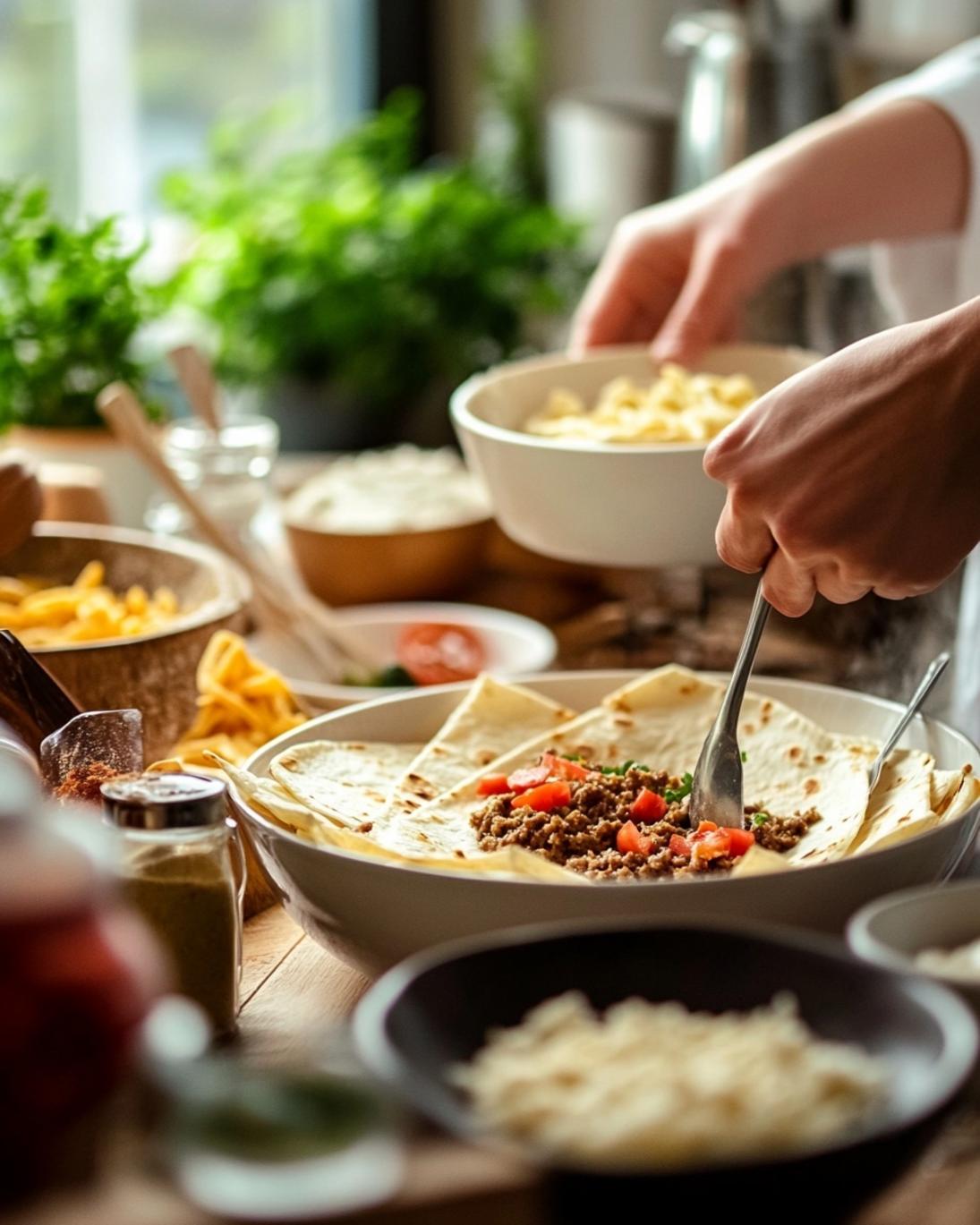 Crispy Cheeseburger Quesadillas Recipe 2 ingrediant of Crispy Cheeseburger Quesadillas Recipe