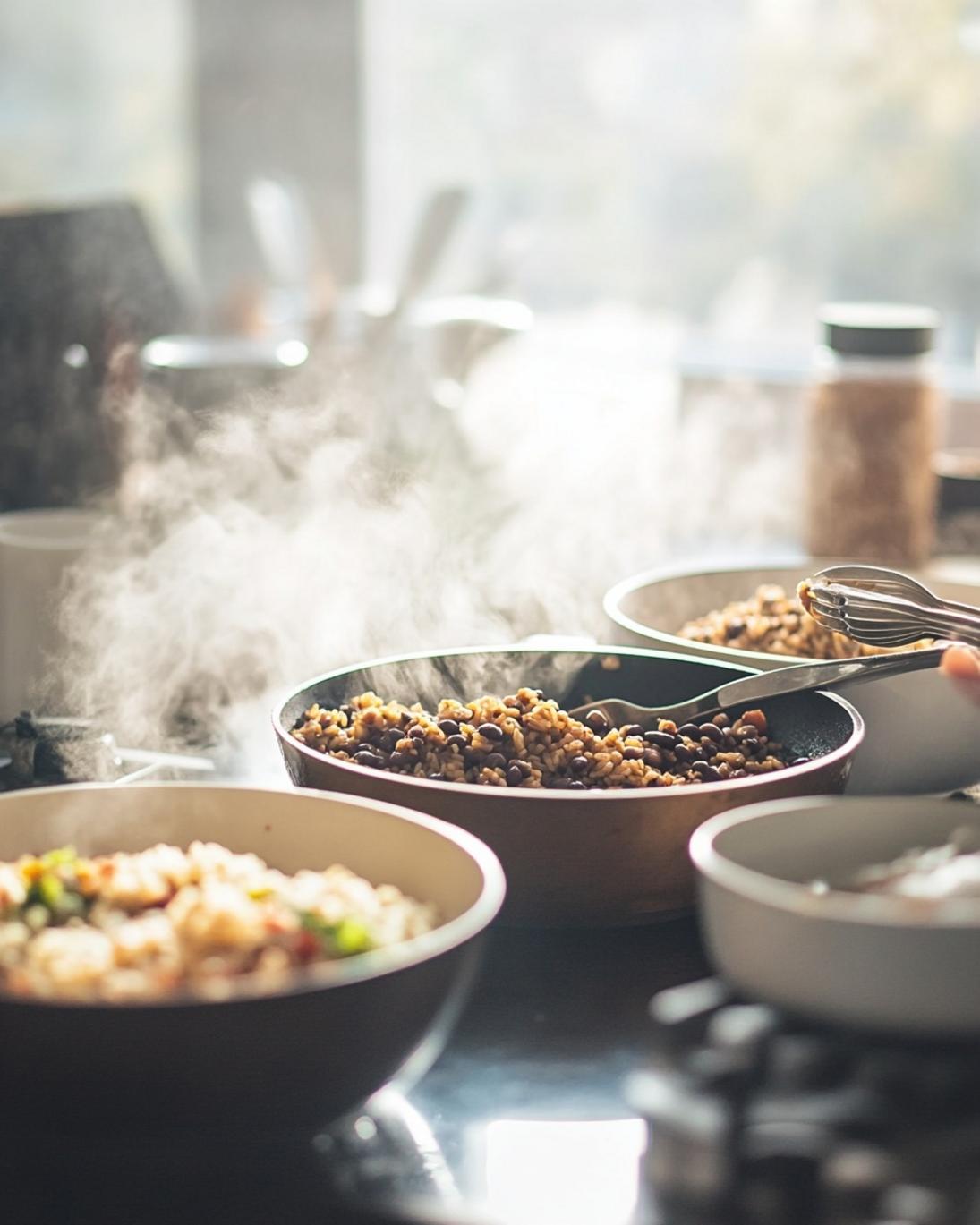 ingrediant of Easy Black Bean and Sausage Rice Skillet
