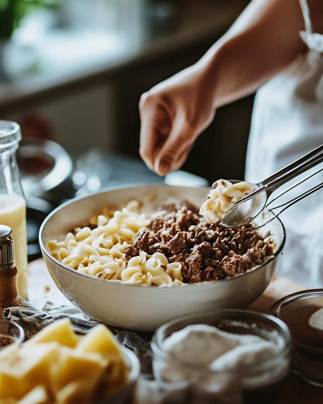 ingrediant of Tender Slow Cooker Beef and Noodles Recipe